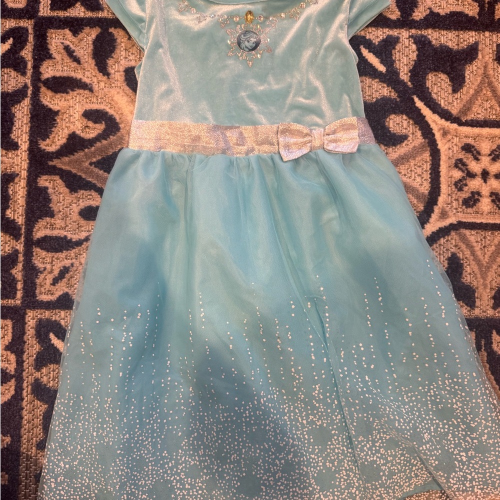 Elsa Blue Princess Dress with Bow